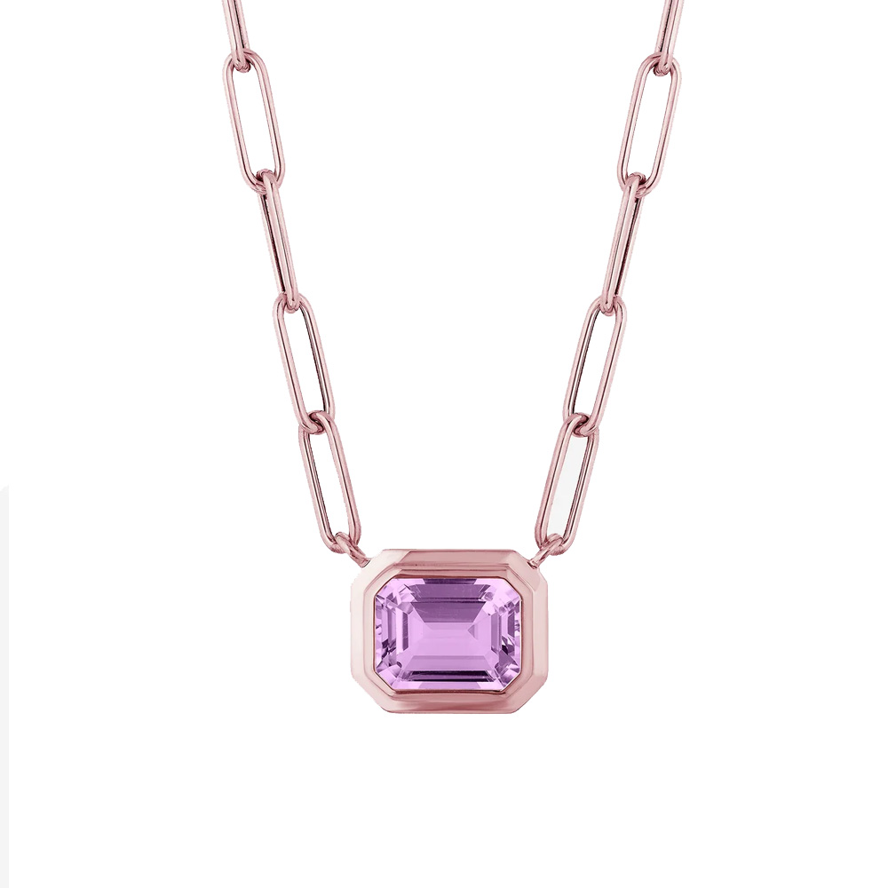 Goshwara 18kt Rose Gold Lavender Amethyst Pendant Necklace